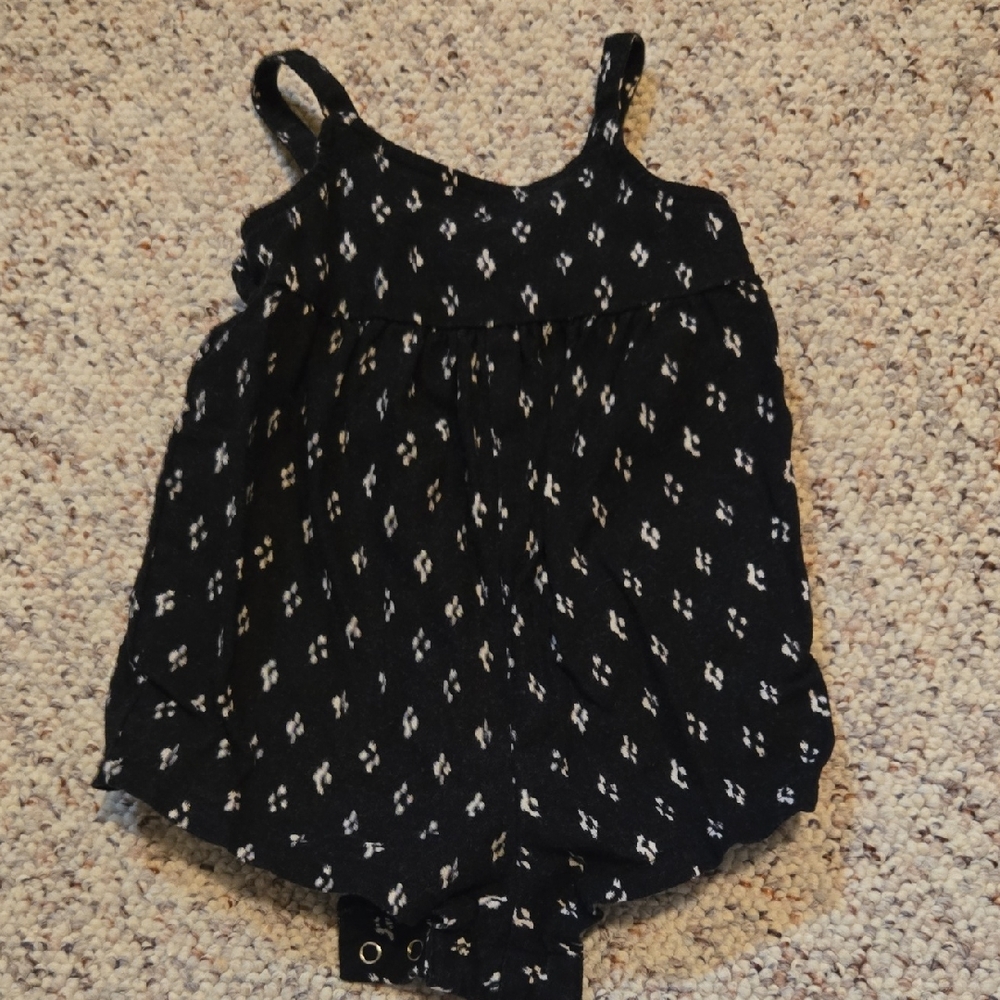 Old Navy Black and White Patterned Kids Bodysuit
